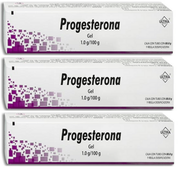 PROGESTERONA 1GR GEL PAQUETE 3 PZAS