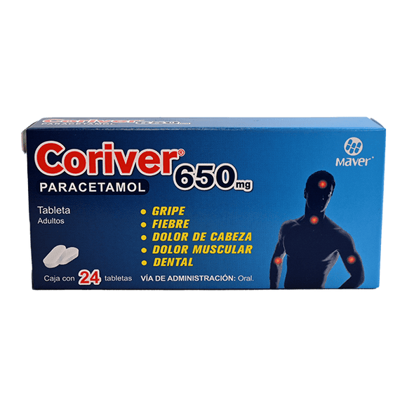 PARACETAMOL 650MG CORIVER