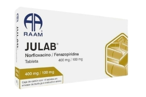NORFLOXACINO/FENAZOPIRIDINA JULAB C/16