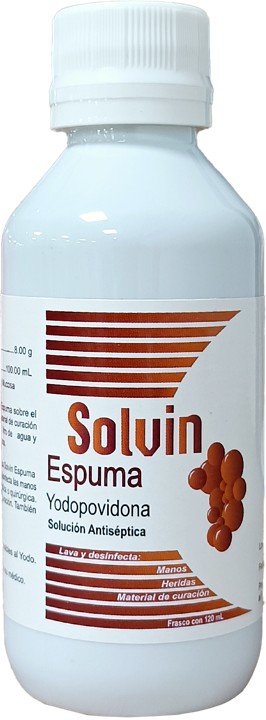 SOLVIN ESPUMA YODOPOVIDONA SOLUCION 120ML