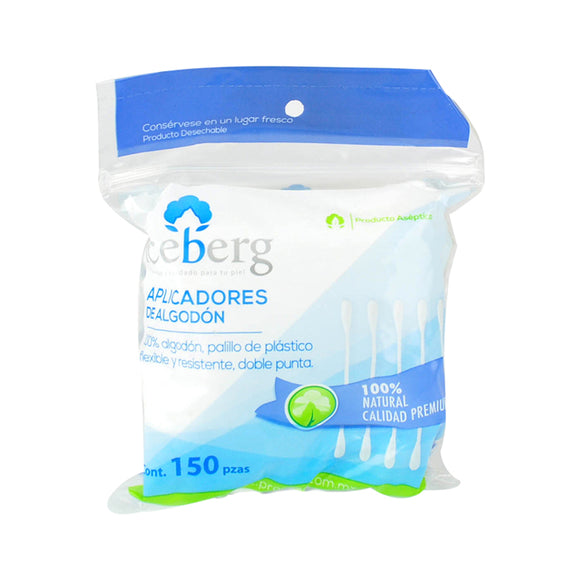 APLICADORES DE ALGODÓN ICEBERG 150PZAS