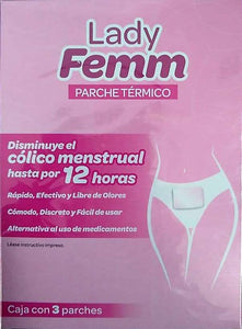 LADY FEMM Parche térmico alivia Cólico Menstrual